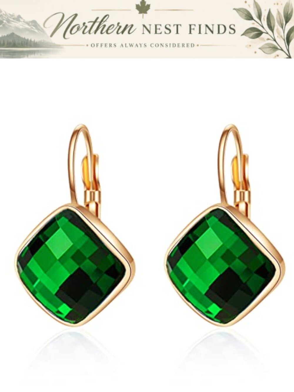 Crystal Drop Dangle Earrings Leverback Hoop Hanging Zircon Jewelry Gift for
